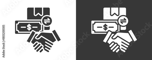 Trade Icon Set Vector Collection Isolated In Black And White