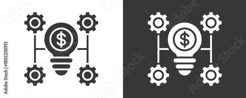 Business Innovation Icon Set Vector Collection Isolated In Black And White