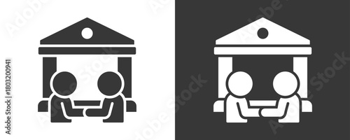 Merger Icon Set Vector Collection Isolated In Black And White