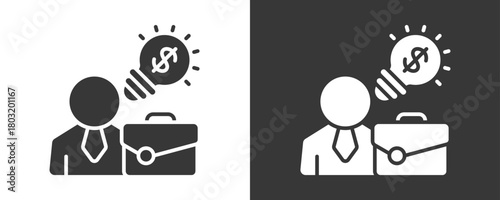 Entrepreneur Icon Set Vector Collection Isolated In Black And White