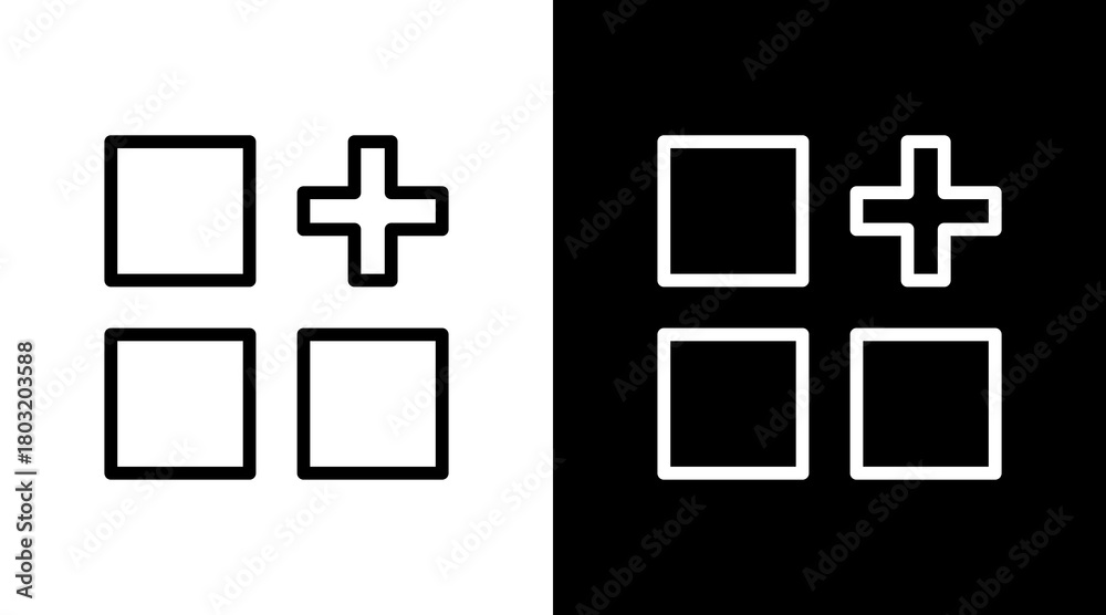 Fototapeta premium Menu White Icon Set Design