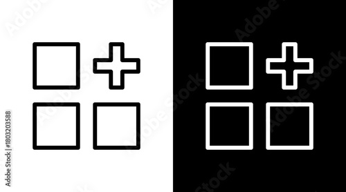 Menu  White Icon Set Design