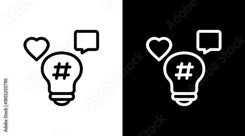 Social Media Innovation  White Icon Set Design