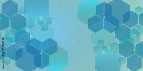modern.Futuristic Blue Hexagon Network Abstract Background for Technology, Data and Connectivity Themes