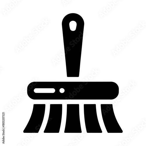 cleaning brush scrub glyph icon for household hygiene maintenance