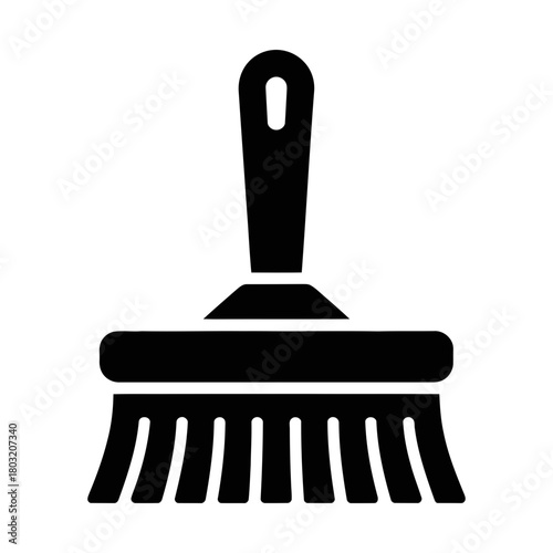 cleaning brush glyph icon