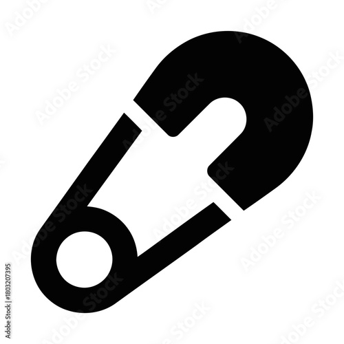 safety pin glyph icon