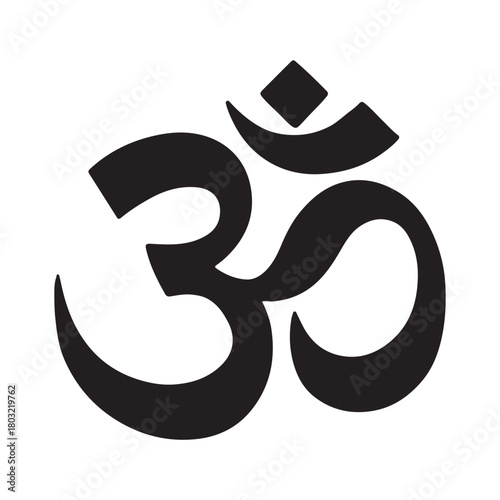 classic om symbol black icon