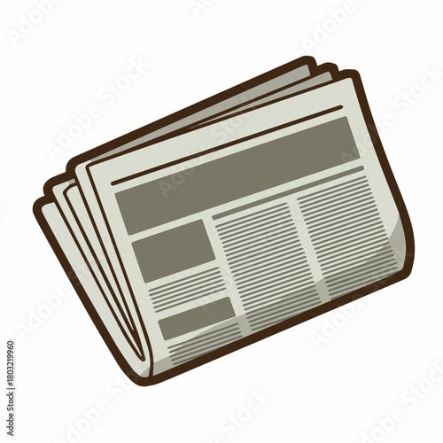 Newspaper vector illustration for news media press publication journalism and current events information 100