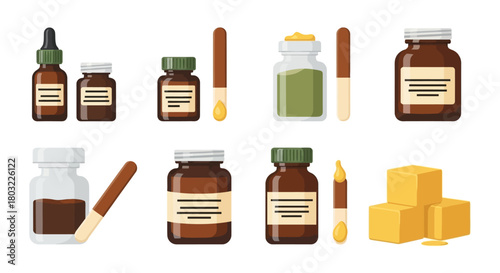 Collection of Watercolor Paint Jars and Pigments for Artistic Use.