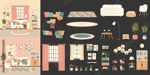 DIY living room interior design kit