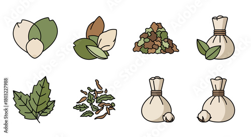 Herbal Medicine and Natural Remedies Illustration.