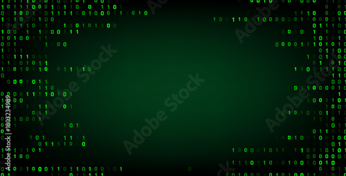 Cyber Security Matrix  Dark Green Technology Backdrop 0, 1