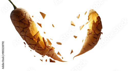 Healthy carrots arrange dynamically isolated on white