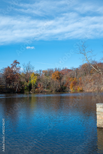 Fall Leaves over Pond