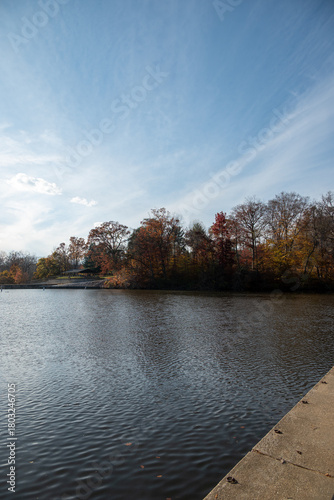 Fall Leaves over Pond