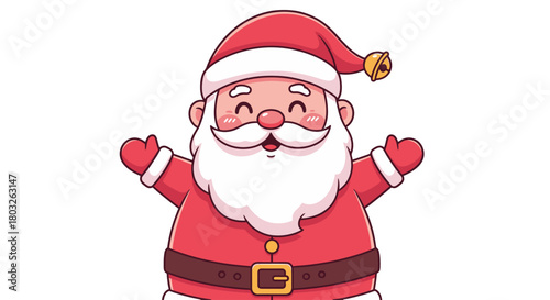 Cheerful Santa Claus Illustration A Festive Vector Image for Christmas Greetings and Holiday Designs