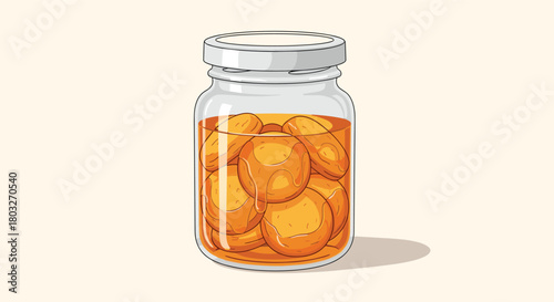 Jar of Pickled Carrots: A Delicious and Healthy Snack.