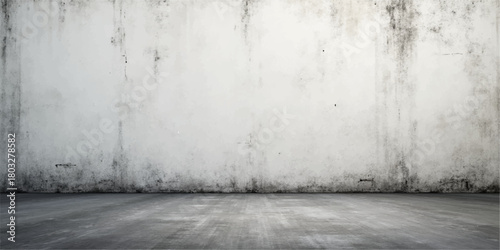 Dark, old grunge concrete wall and floor texture surface for vintage interior room design