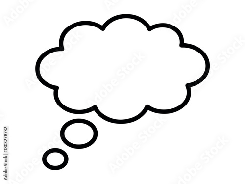 Vector graphic of a thought bubble icon for design projects and creative content perfect for presentations