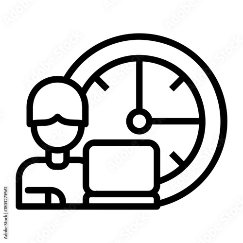 office employees Line Icon