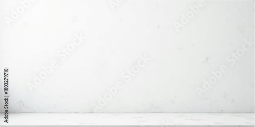 Aged, blank white paint texture on a dirty gray concrete cement wall surface or floor pattern for vintage room architecture design material