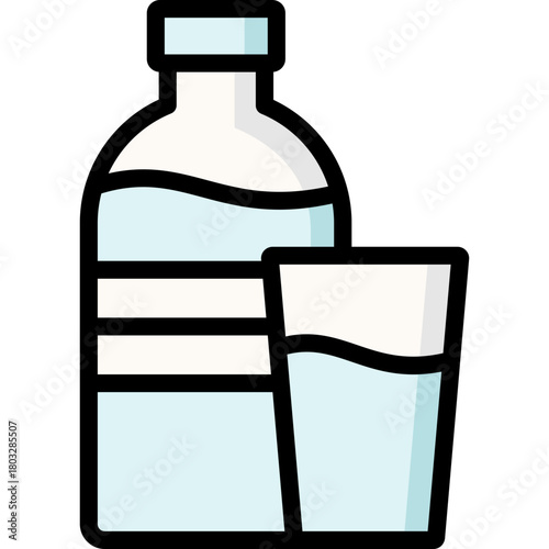 water icon illustration design with filled outline