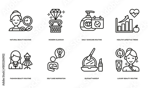 Banner Beauty Lifestyle Inspiration icon. Natural Beauty Routine, Modern Glamour, Daily Skincare Routine, Healthy Lifestyle Trend, Fashion Beauty Routine, Self Care Inspiration, Elegant Makeup, Luxury