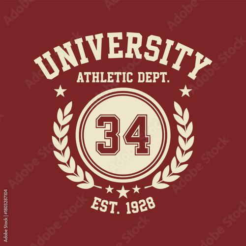 Retro University Sports Department Emblem Design
