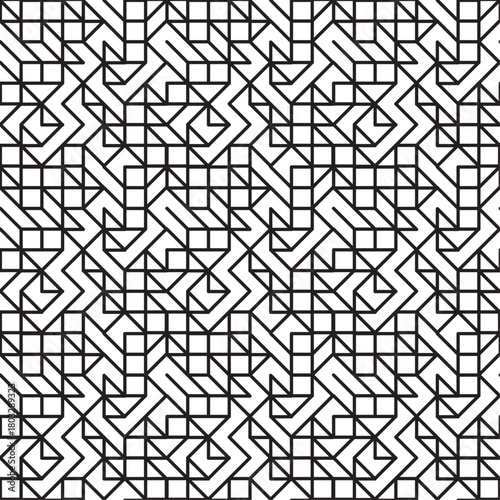 Seamless geometric pattern abstract maze or labyrinth, design for sportswear, jersey uniform, fashion textile, technical background, digital paper, and modern corporate branding.