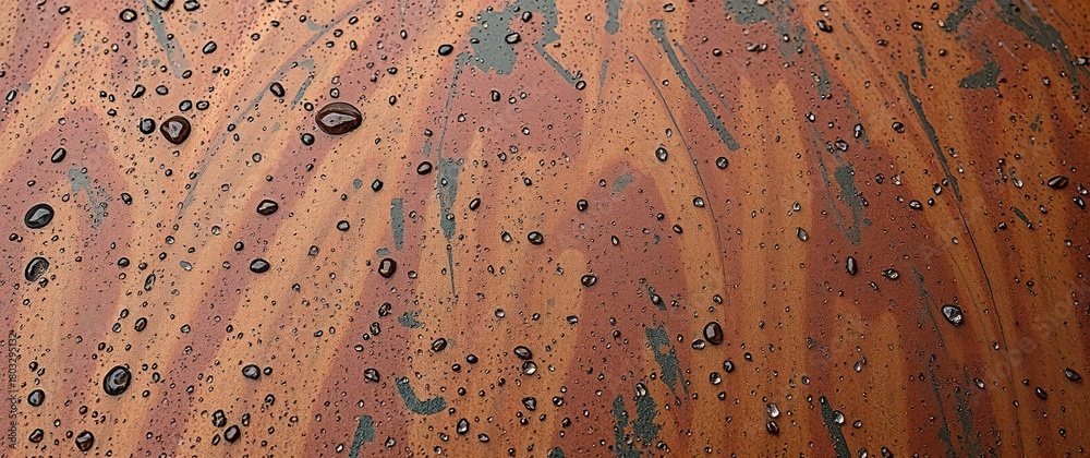 Naklejka premium Oil Slick Abstract Background with Bubbles and Iridescent Texture