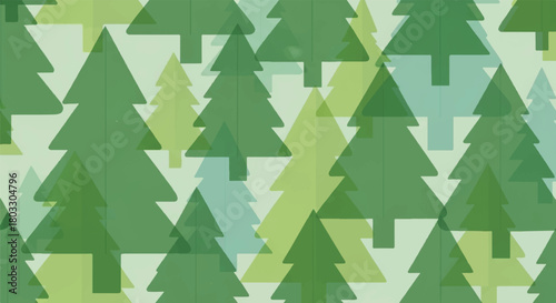 Evergreen Forest Pattern: A vibrant pattern of lush evergreen trees, evoking a sense of tranquility and the beauty of nature.