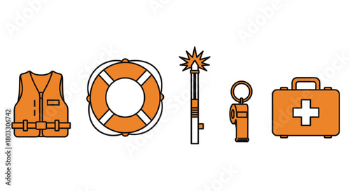 Prepare for boating fun with an orange safety kit and supplies now