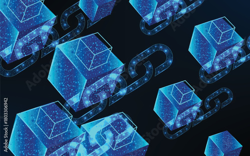 Blockchain Technology Abstract Background