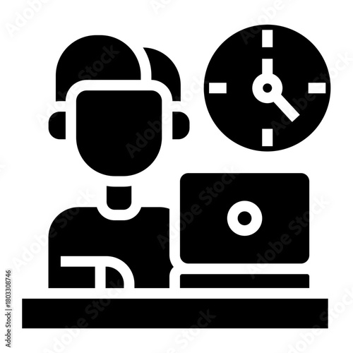 office employees Solid icon