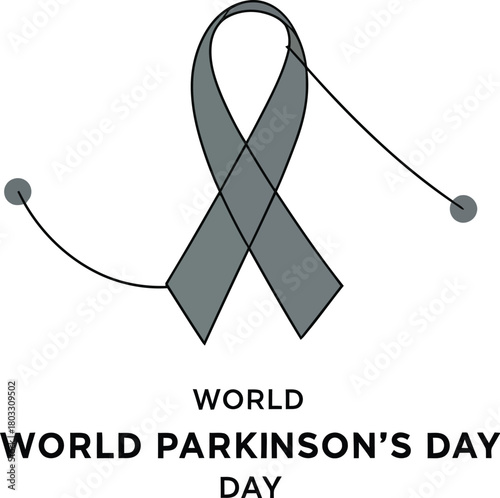 Raising awareness for World Parkinson's Day on April 11 with a symbolic grey ribbon and minimal design