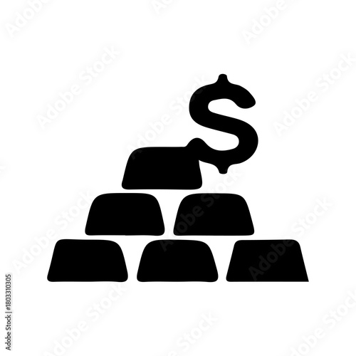 Handdrawn Money Gold Coin Business icon symbols Sales Logo