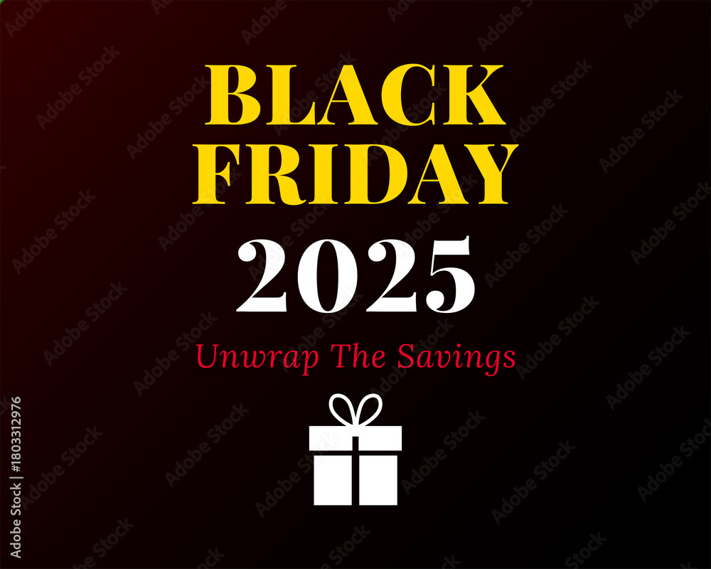 Fototapeta premium black friday 2025 mega sale shopping promo