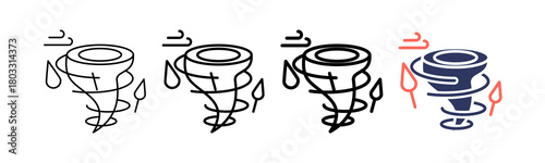 Hurricane multi outline icon