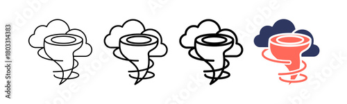Tornado multi outline icon