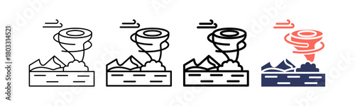 Sandstorm multi outline icon