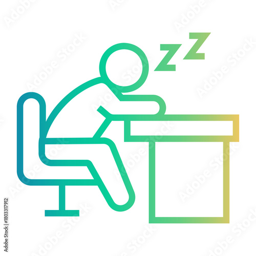 office employees Line Gradient Icon