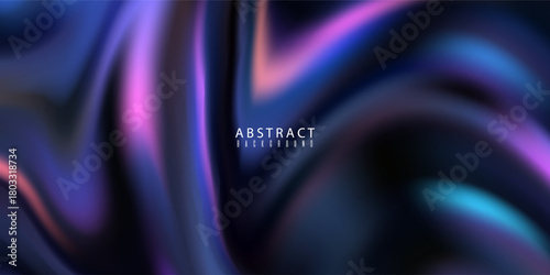 Vibrant Abstract Swirl Of Neon Colors And Satin-Like Textures For Creative Visuals.vector illustration eps10