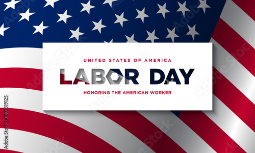 Happy labor day in United States of America background design.