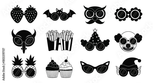 Fun party glasses designs for festive celebrations and playful events