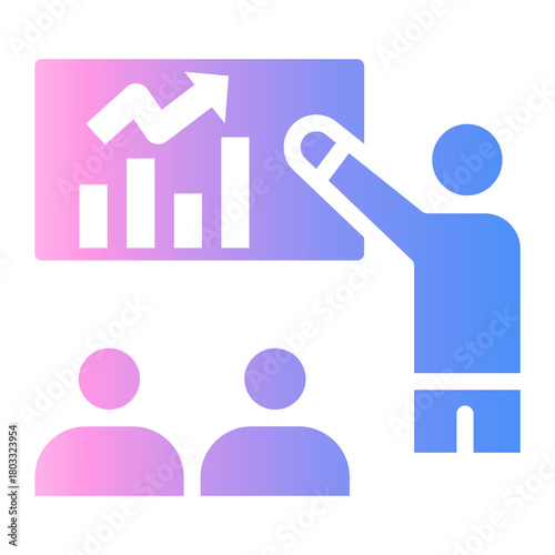 office employees Gradient icon