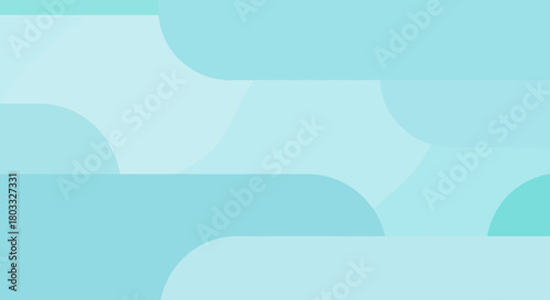 Serene abstract background featuring smoothly rounded geometric shapes in tranquil shades of blue and teal, perfect for modern design and digital backdrops