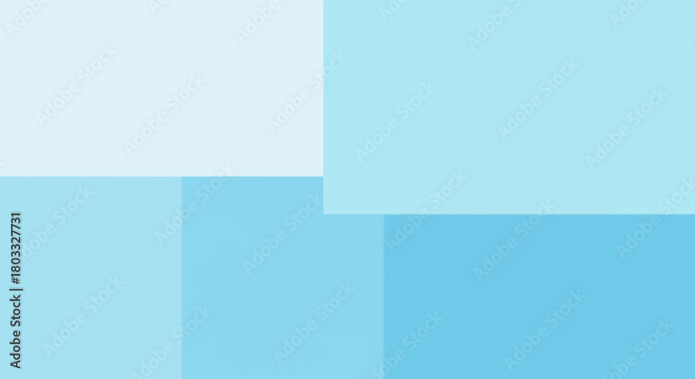 Fototapeta premium Abstract geometric background in cool blue tones with soft gradients and clean lines