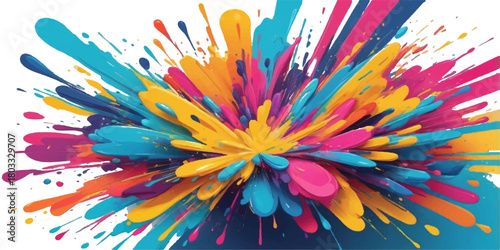 Vivid abstract colorful fractal motion pattern design texture background wallpaper art illustration