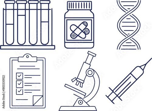 Clinical Study Icon Set